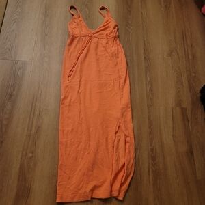 Free People Beach Small Orange Maxi Dress